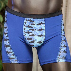 Mens Sharks Print Boxer Brief Handmade